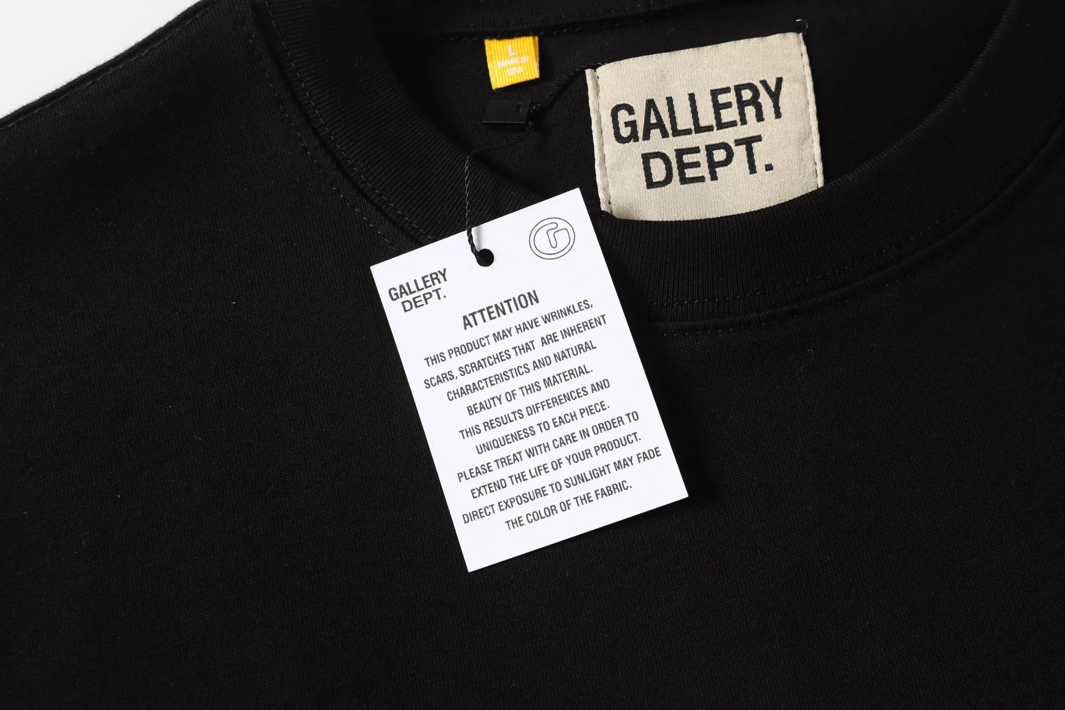 GALLERY.DEPT Summer new short-sleeved model number: D3311P110 Color: black Size: S M L XL